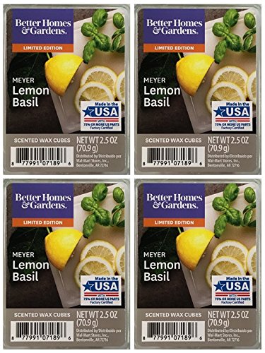 Amazon.com: Better Homes and Gardens Meyer Lemon Basil Scented Wax